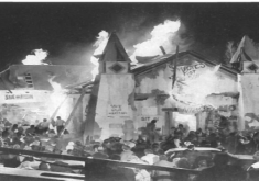 Historic San Ysidro Church Fake Fire for TV Series