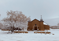 Old Church in the snow