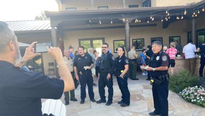 Officers at National Night Out Party